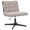 Chaise pivotante de bureau gris clair bouclé comme laine tissu 