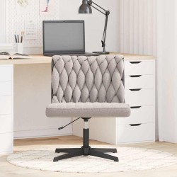 Chaise pivotante de bureau gris clair bouclé comme laine tissu 