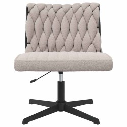 Chaise pivotante de bureau gris clair bouclé comme laine tissu 
