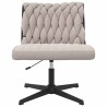 Chaise pivotante de bureau gris clair bouclé comme laine tissu 