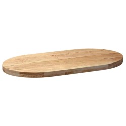 Dessus de table 100x50x4 cm bois de chêne massif ovale 