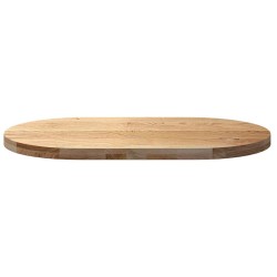 Dessus de table 100x50x4 cm bois de chêne massif ovale 