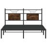 Cadre de lit sans matelas chêne fumé 137x190 cm bois ingénierie 