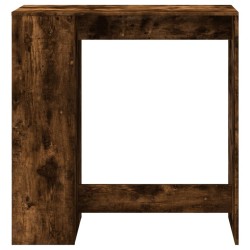Table de bar avec étagères chêne fumé bois d'ingénierie 