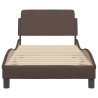 Cadre de lit sans matelas marron 80x200 cm similicuir 