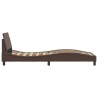 Cadre de lit sans matelas marron 80x200 cm similicuir 