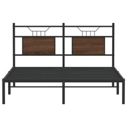 Cadre de lit sans matelas chêne marron 137x190 cm 