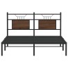 Cadre de lit sans matelas chêne marron 137x190 cm 
