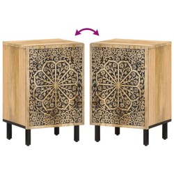 Armoire de salle de bain 38x33x58 cm bois massif de manguier 