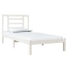 Cadre de lit sans matelas blanc 100x200 cm bois de pin massif 
