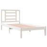 Cadre de lit sans matelas blanc 100x200 cm bois de pin massif 