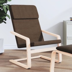 Chaise de relaxation Marron foncé Tissu 