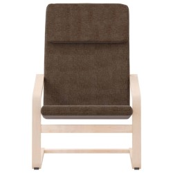 Chaise de relaxation Marron foncé Tissu 
