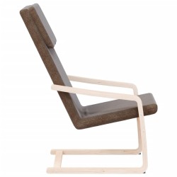 Chaise de relaxation Marron foncé Tissu 