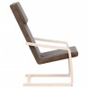 Chaise de relaxation Marron foncé Tissu 