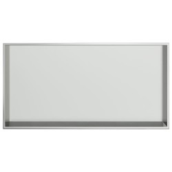 Niche de douche argenté brossé 62x32x9 cm acier inoxydable 