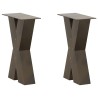 Pieds de table basse en forme de X, 2 pièces, acier naturel, 28 x (42-43) cm 
