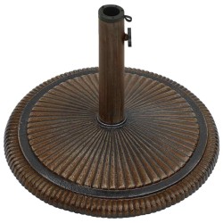 Socle de parasol Bronze 45x45x30 cm Fonte 
