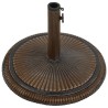 Socle de parasol Bronze 45x45x30 cm Fonte 