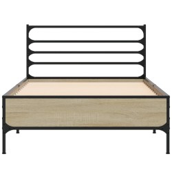 Cadre de lit sans matelas chêne sonoma 100x200 cm 