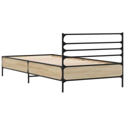 Cadre de lit sans matelas chêne sonoma 100x200 cm 