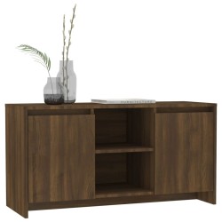 Meuble TV Chêne marron 102x37,5x52,5 cm Bois d'ingénierie 