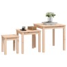 Tables gigognes 3 pcs Bois de pin massif 