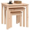 Tables gigognes 3 pcs Bois de pin massif 