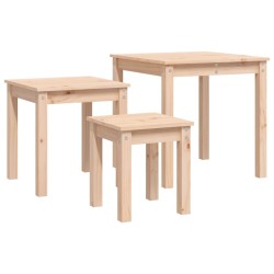 Tables gigognes 3 pcs Bois de pin massif 