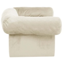 Canapé pour chien avec tiroir Crème 75x50x38 cm Peluche 