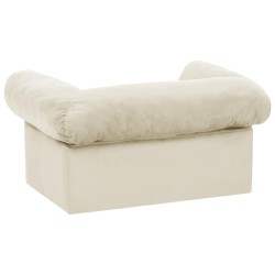 Canapé pour chien avec tiroir Crème 75x50x38 cm Peluche 