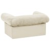 Canapé pour chien avec tiroir Crème 75x50x38 cm Peluche 