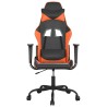 Chaise de jeu de massage Noir et orange Similicuir 