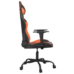 Chaise de jeu de massage Noir et orange Similicuir 