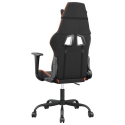 Chaise de jeu de massage Noir et orange Similicuir 