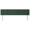 Tête de lit avec oreilles Vert foncé 203x16x78/88 cm Velours 