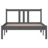 Cadre de lit sans matelas gris bois massif 100x200 cm 