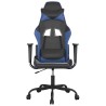Chaise de jeu Noir et bleu Similicuir 