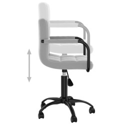 Chaise pivotante de salle à manger Gris clair Velours 