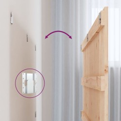 Tête de lit murale 204x3x60 cm Bois massif de pin 