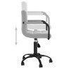 Chaise pivotante de bureau Gris clair Velours 