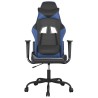 Chaise de jeu de massage Noir et bleu Similicuir 