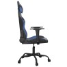 Chaise de jeu de massage Noir et bleu Similicuir 