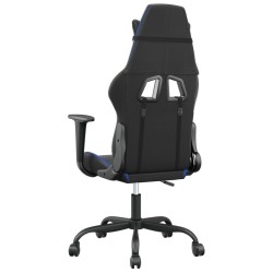 Chaise de jeu de massage Noir et bleu Similicuir 