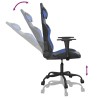Chaise de jeu de massage Noir et bleu Similicuir 