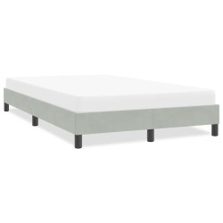 Cadre de lit sans matelas gris clair 120x220 cm velours 