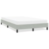 Cadre de lit sans matelas gris clair 120x220 cm velours 