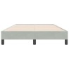 Cadre de lit sans matelas gris clair 120x220 cm velours 