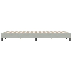 Cadre de lit sans matelas gris clair 120x220 cm velours 