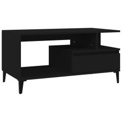 Table basse Noir 90x49x45 cm Bois d'ingénierie 